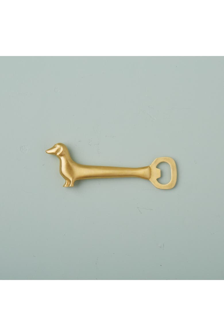 Gold Whimsical Bottle Opener, Dog, Alternate, color, Gold