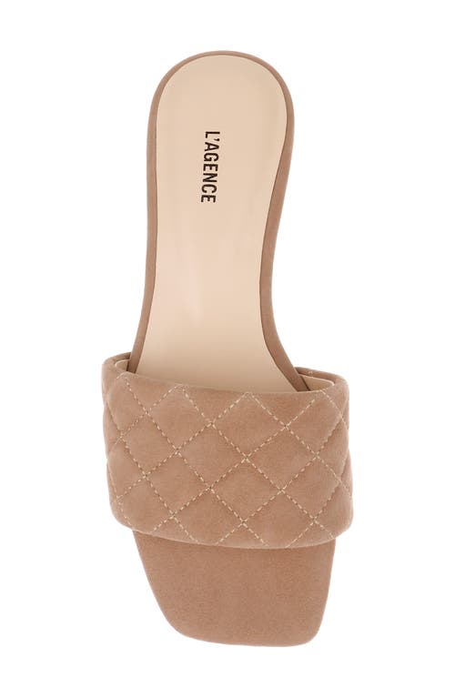 Shop L Agence L'agence Aloise Slide Sandal In Cappuccino Suede