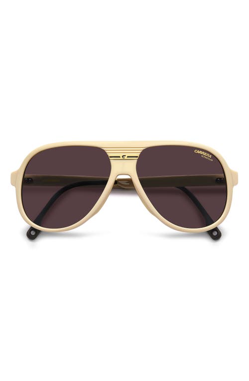 Carrera Eyewear Sport 59mm Pilot Sunglasses In Beige/mauve