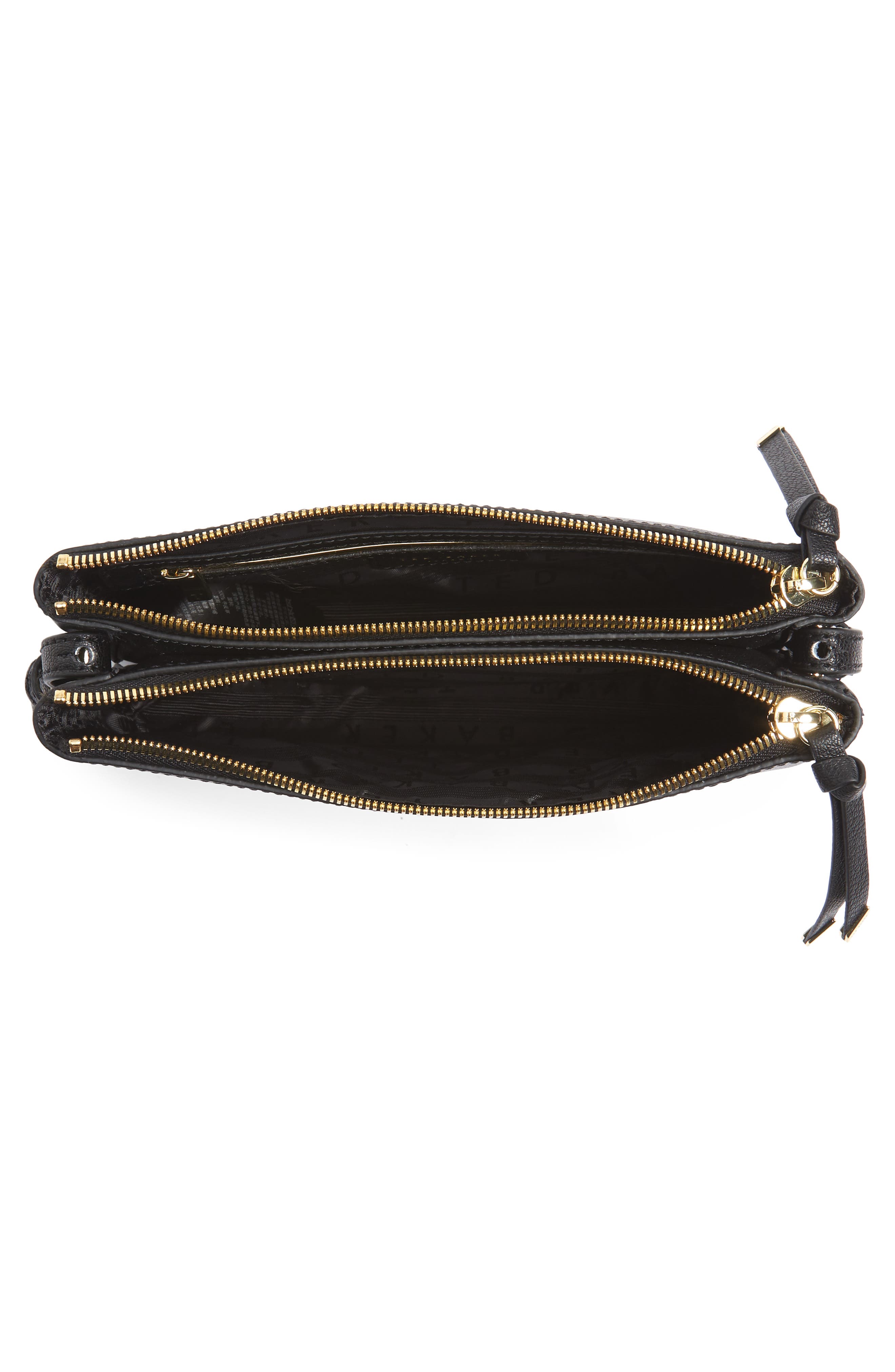 Ted Baker London Daniibar Double Zip Leather Crossbody Bag, Alternate, color, 