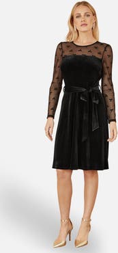 Yumi Velvet Skater Dress