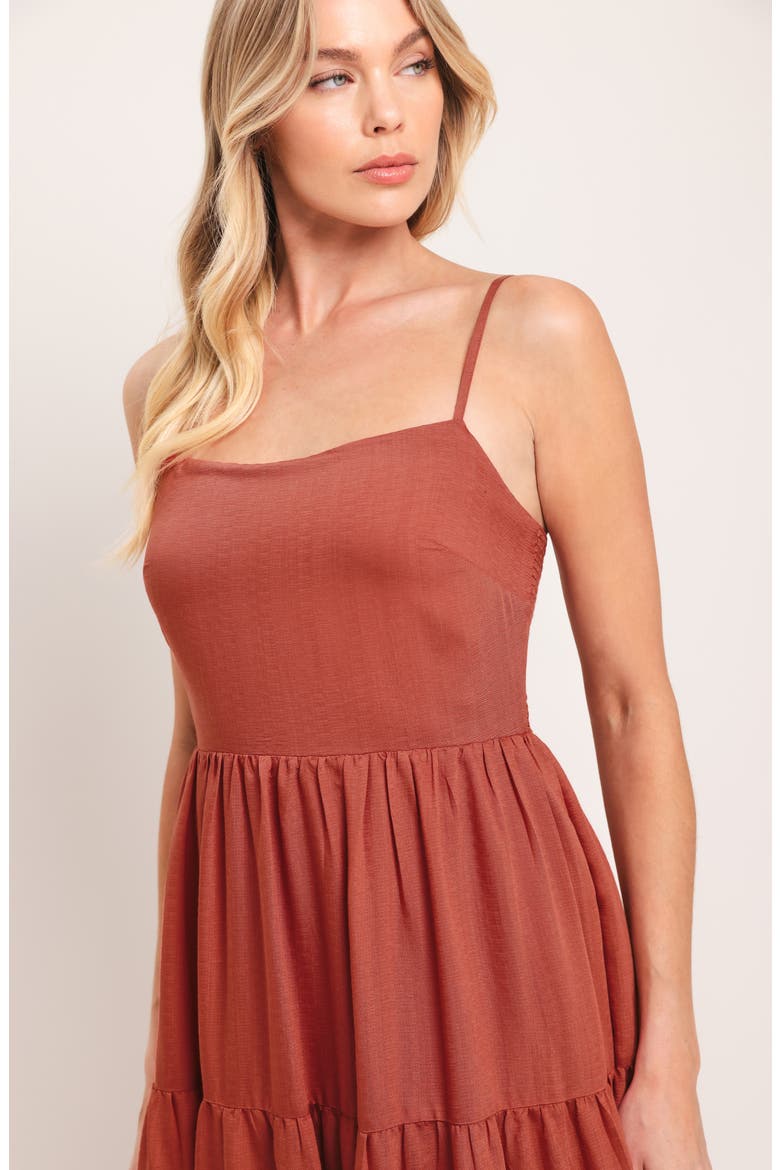 Tiered Maxi Dress, Alternate, color, BRONZE