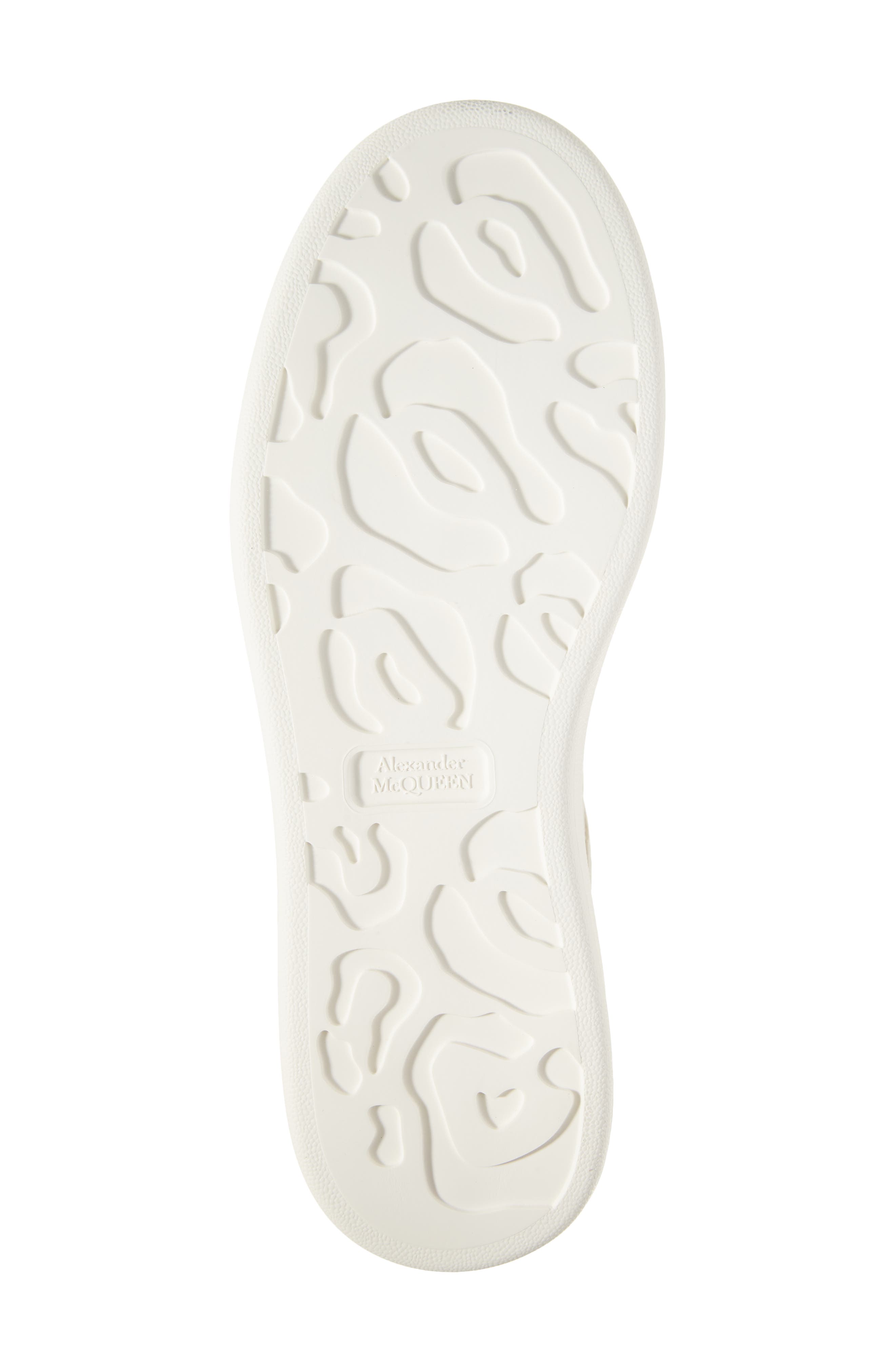 McQueen Grainy Leather Oversize Sneaker, Alternate, color, 9100 Off White