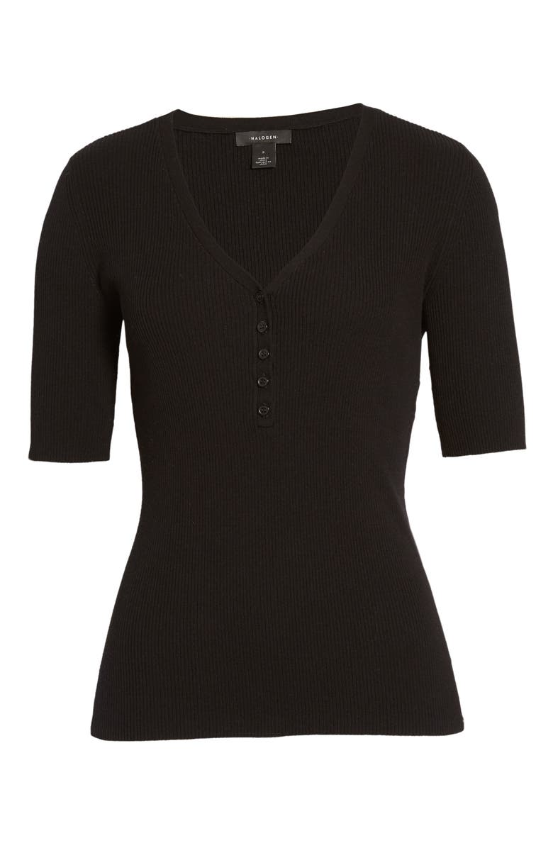 Halogen<sup>®</sup> Rib Henley Sweater, Alternate, color, 