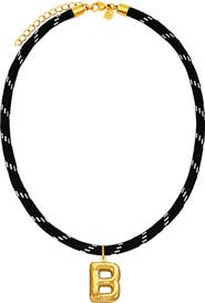 Petit Moments Bubble Initial Pendant Cord Necklace