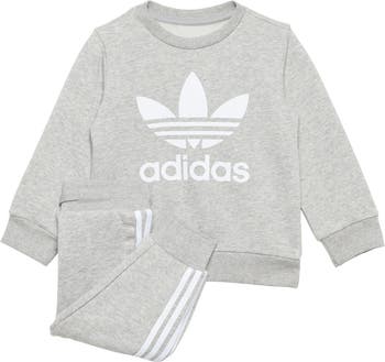 Adidas trefoil sweatshirt grey online