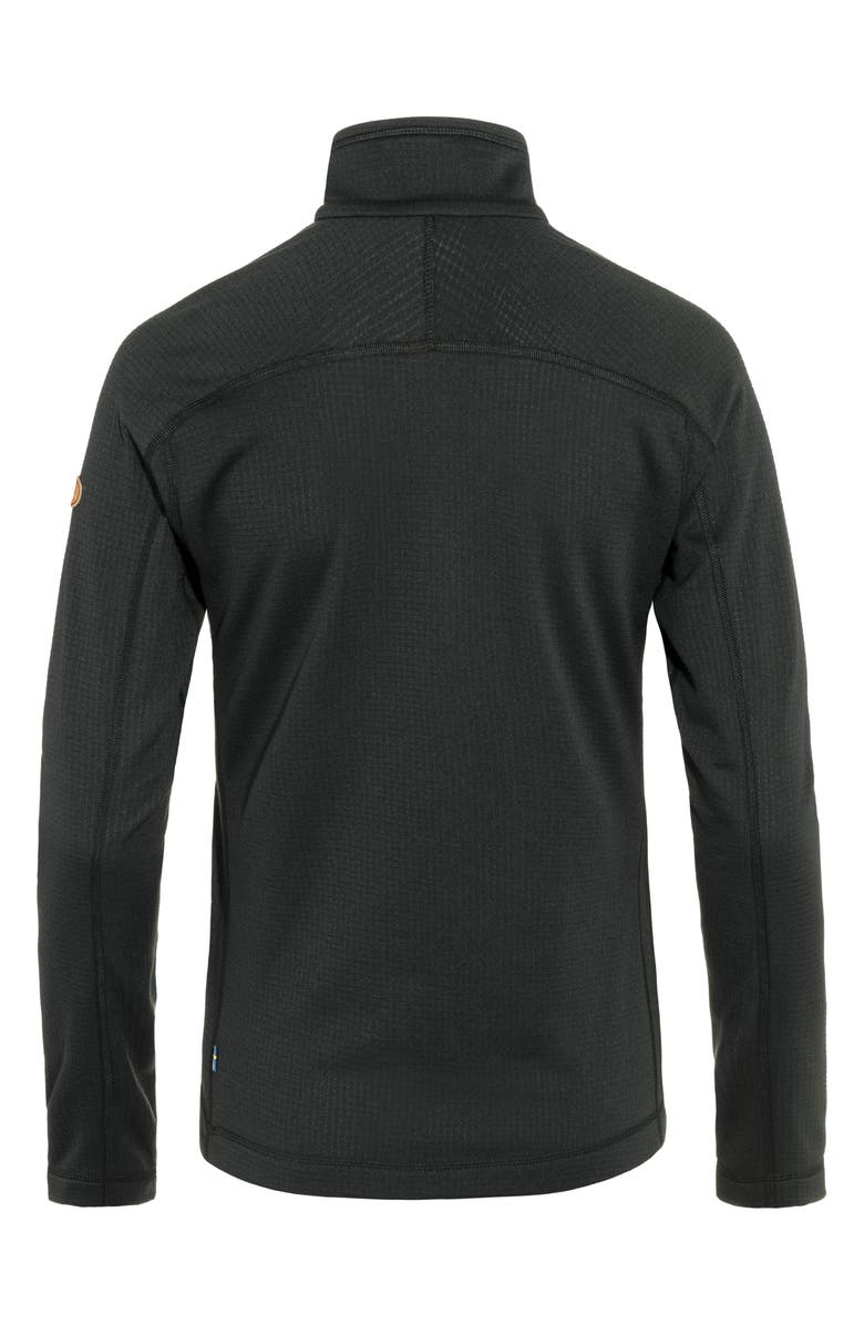 Fjällräven Abisko Lite Fleece Half Zip, Alternate, color, Black