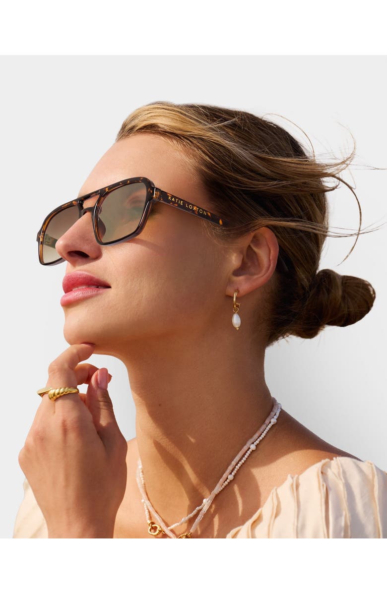 Katie Loxton Ibiza Sunglasses in Tortoiseshell, Alternate, color, Tortoiseshell