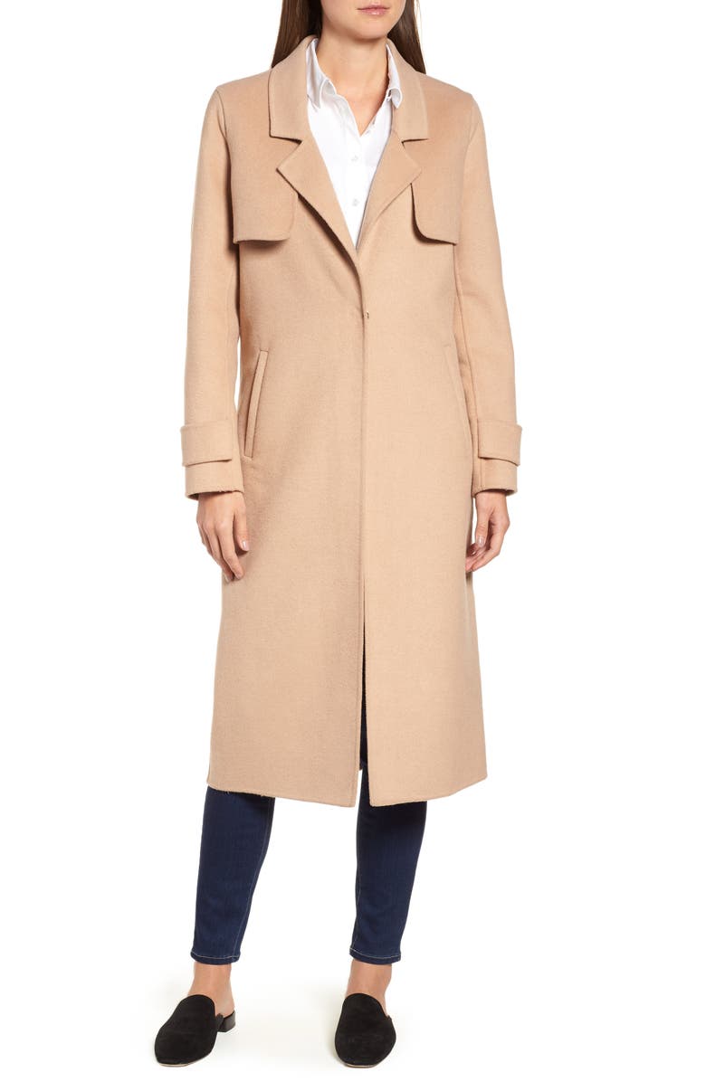 Kenneth Cole New York Double Face Wool Blend Long Coat, Alternate, color, 