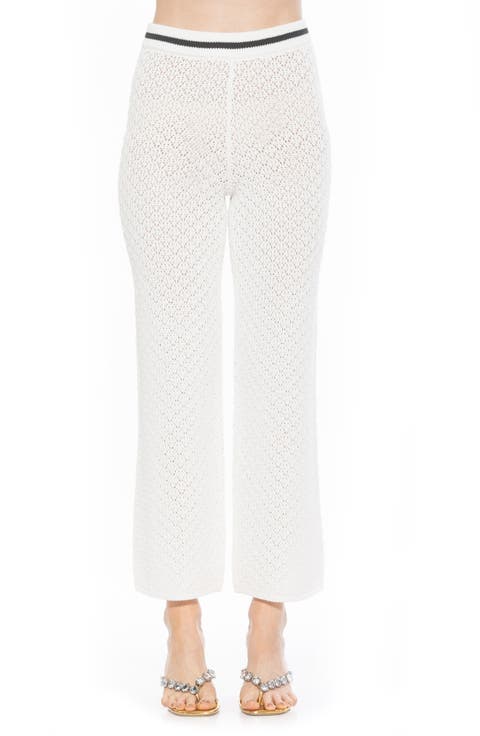 Kora Cropped Open Stitch Knit Pants