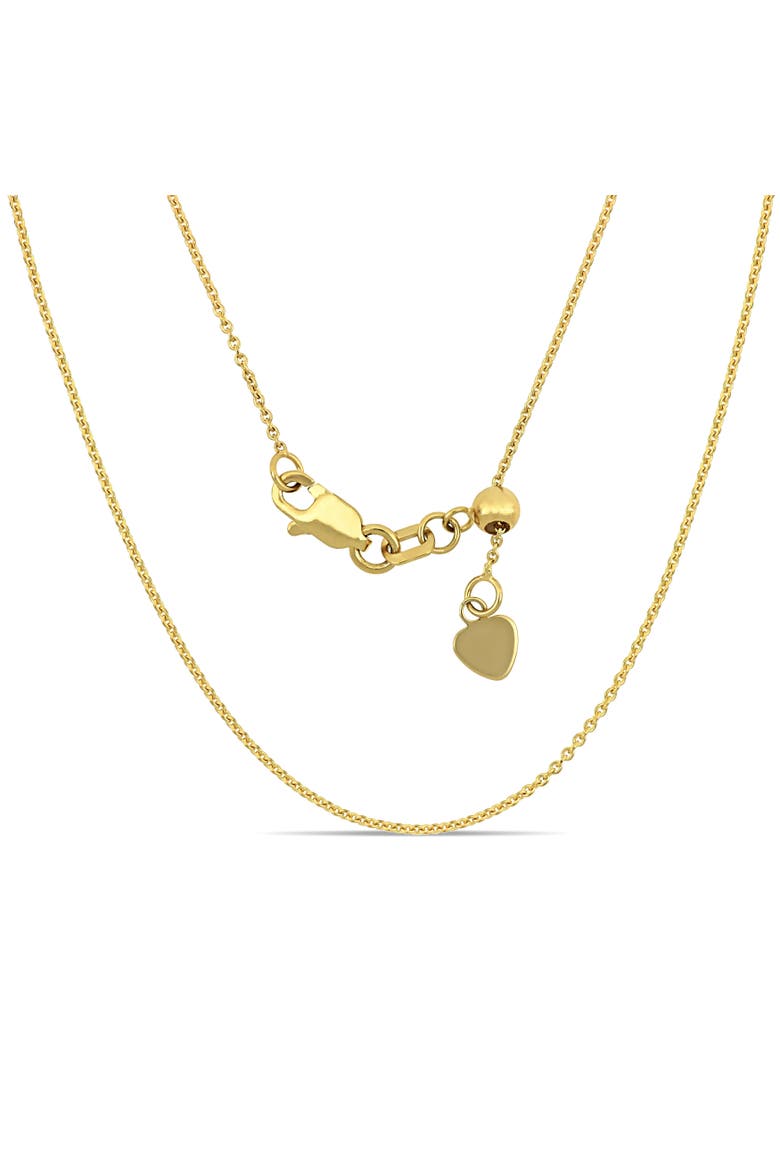 22-Inch Adjustable Cable Chain 14k Gold, Main, color, Yellow Gold