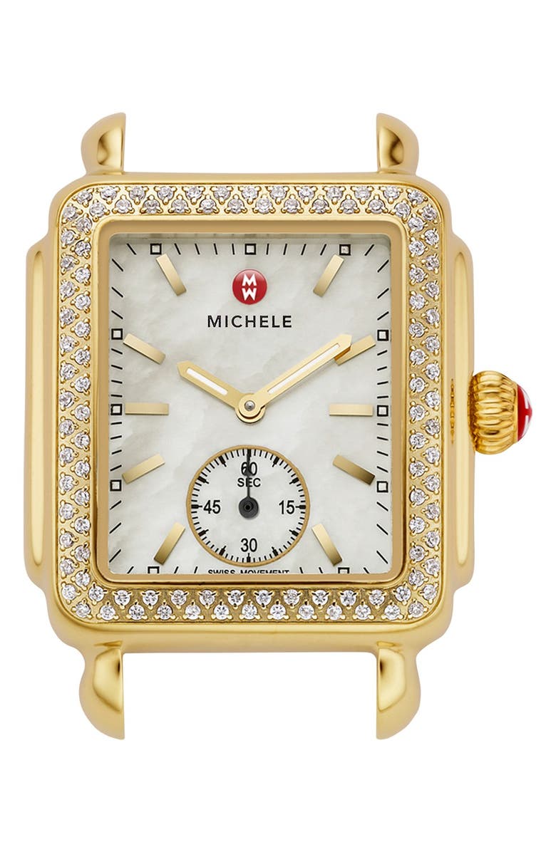 MICHELE Deco 16 Diamond Watch Head, 29mm x 31mm, Main, color,