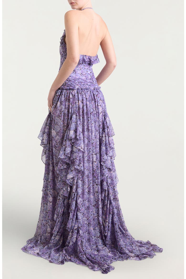 Agatha Painted Hydrangea Gown, Alternate, color, LILAC WINE MULTI