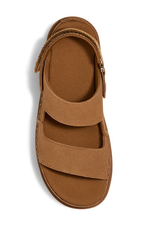 Ugg(r) Goldenstar Glide Platform Sandal In Chestnut