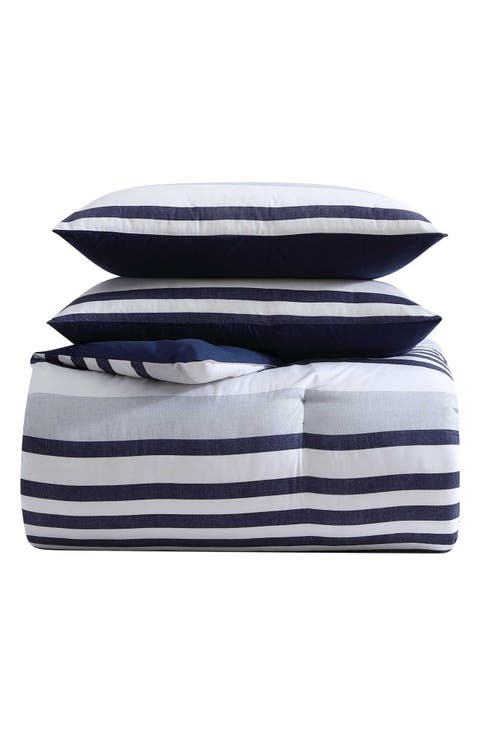 Palm Coast Striped Comforter Set