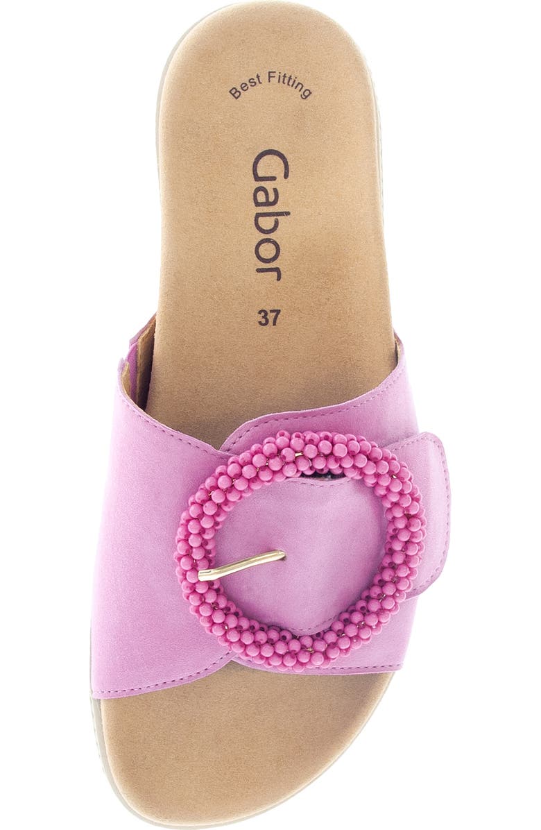 Gabor Beaded Buckle Slide Sandal, Alternate, color,