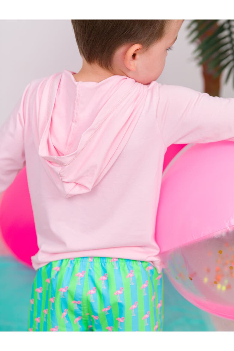 Boys UPF50+ Sun Protective Hooded Shirt, Alternate, color, Pink