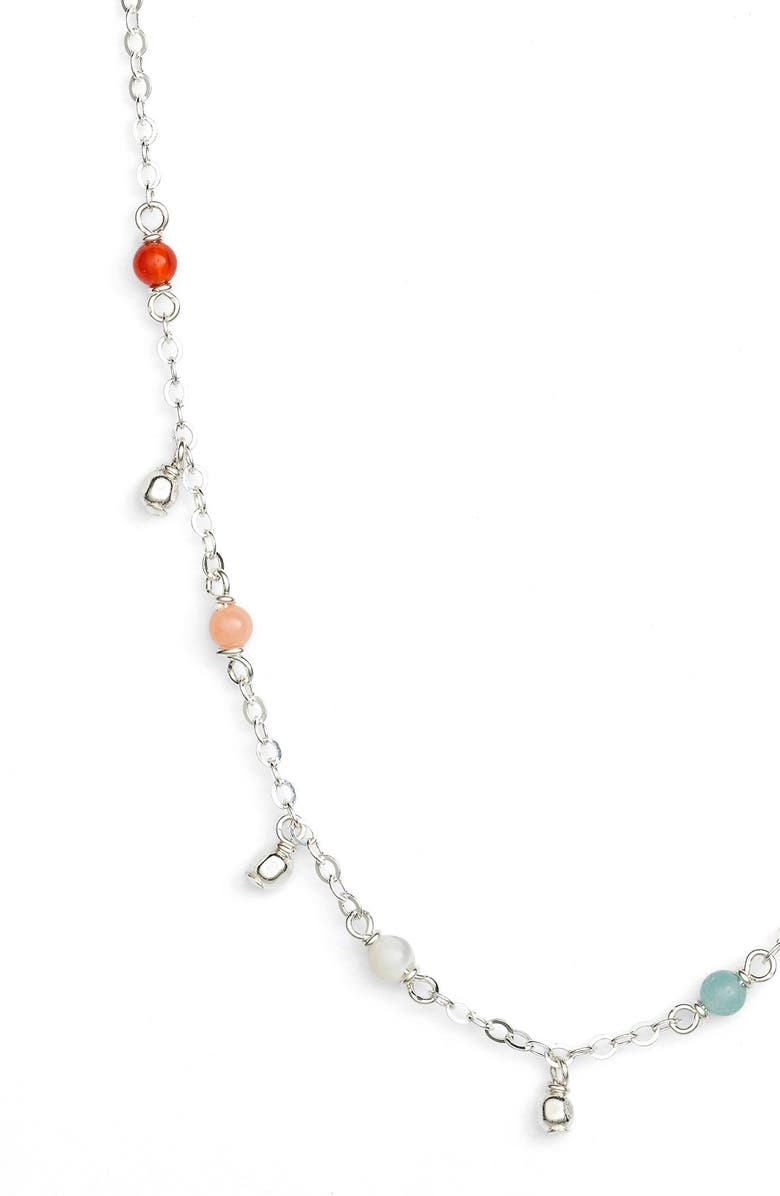 Dogeared 'Love Gems' Semiprecious Stone Collar Necklace, Alternate, color,