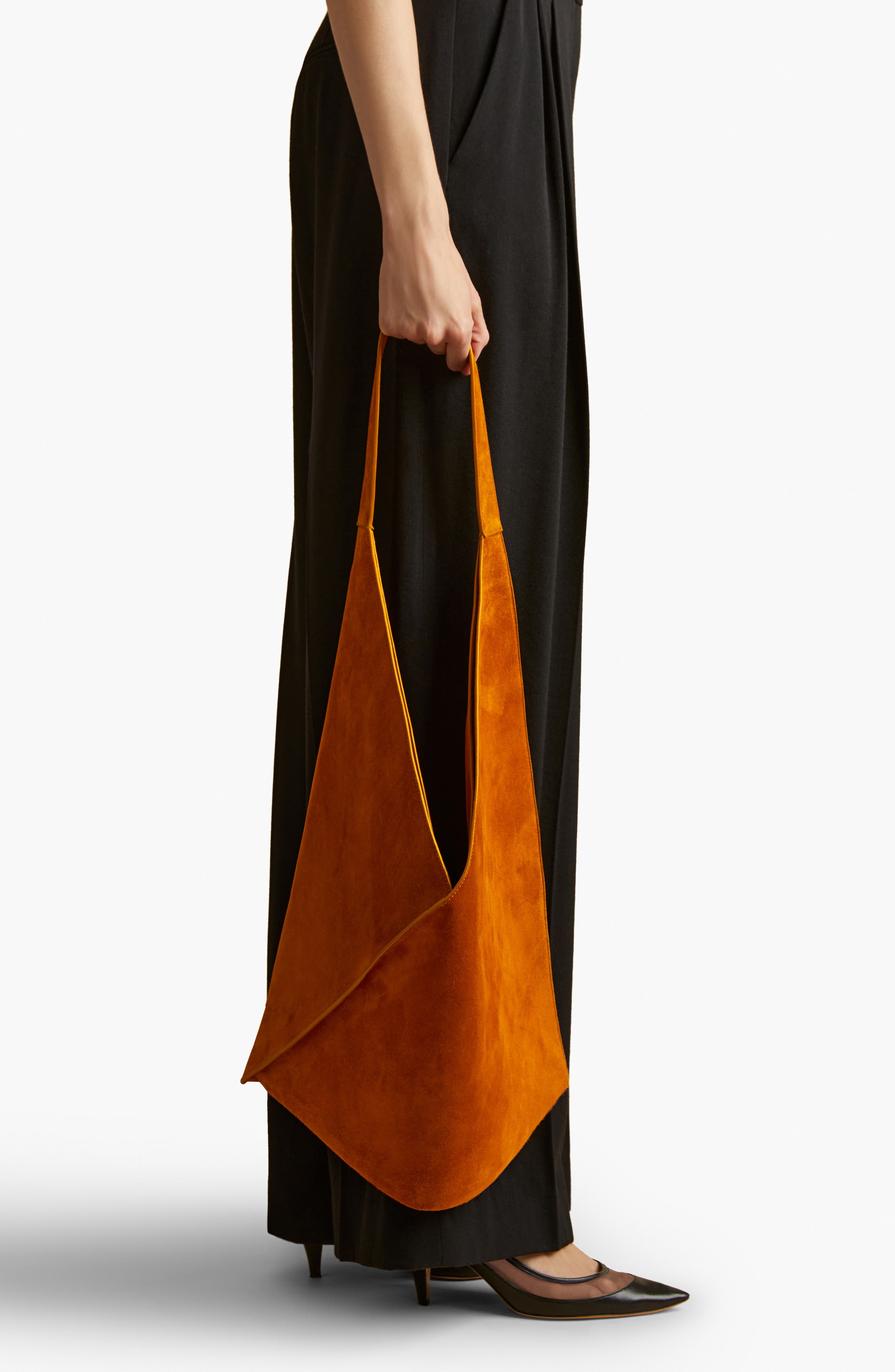 Khaite Sara Suede Tote Bag, Alternate, color, 