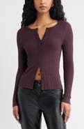 Open Edit Rib Cardigan