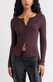 Open Edit Rib Cardigan