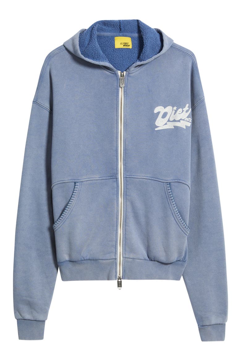 Bolt Full Zip Hoodie, Alternate, color, WASHED BLUE