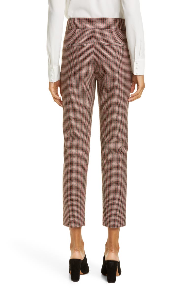 Gemini Check Crop Pants, Alternate, color, RED MULTI