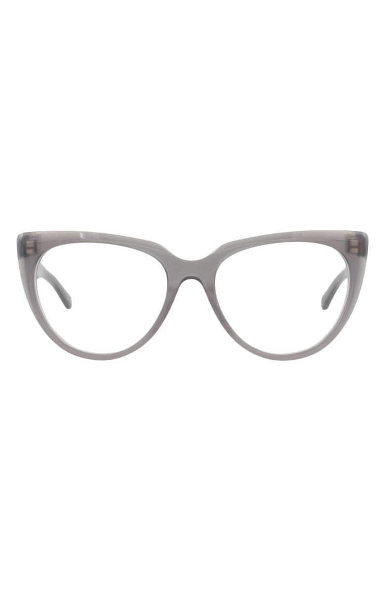 Balenciaga 53mm Cat Eye Optical Glasses, Main, color, Grey Grey Transparent