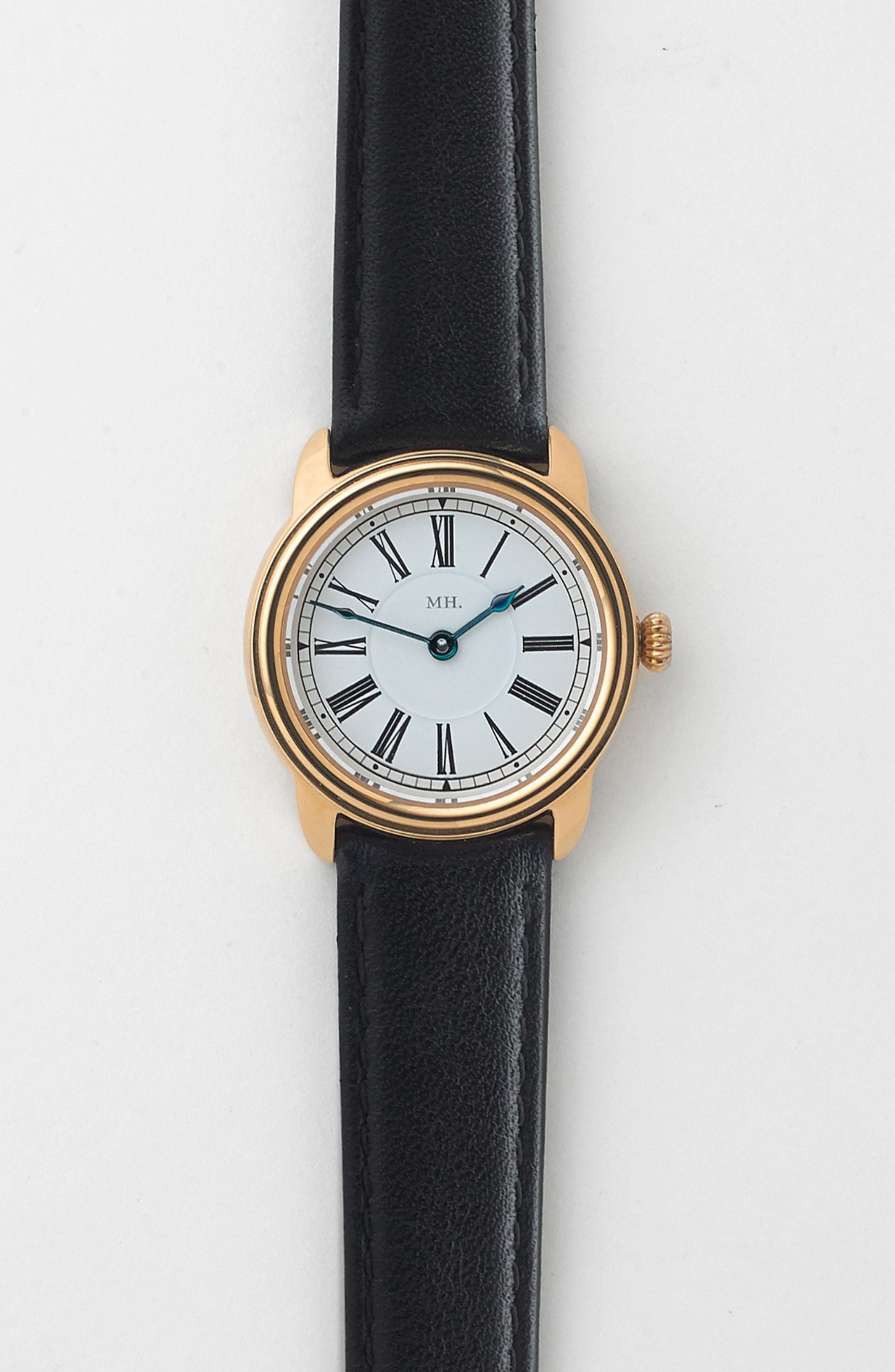 selected Gold Watch - Black Strap