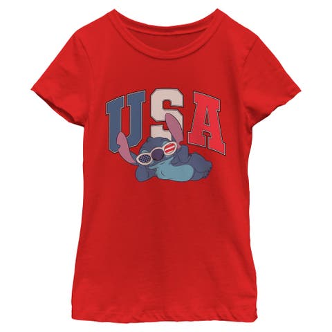 Girls Lilo & Stitch USA Cool Sunglasses T Shirt