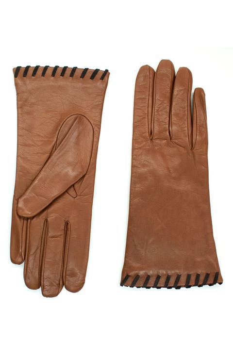 Whipstitched Leather Gloves