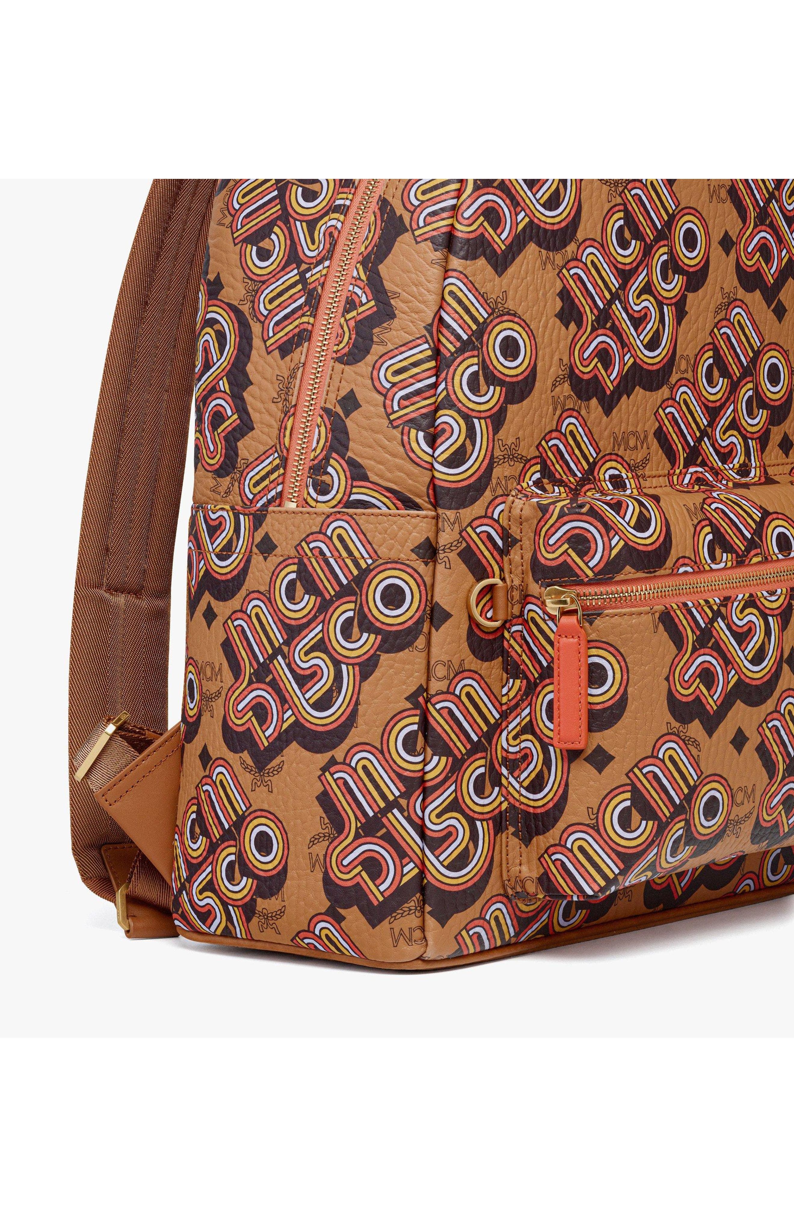 Medium Stark Backpack in Disco Visetos, Alternate, color, Brown