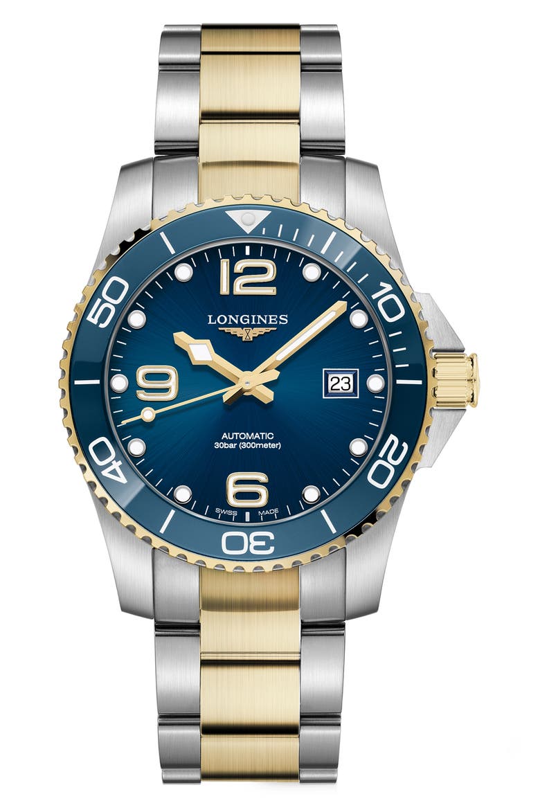 HydroConquest Automatic Bracelet Watch, 41mm, Main, color, BLUE