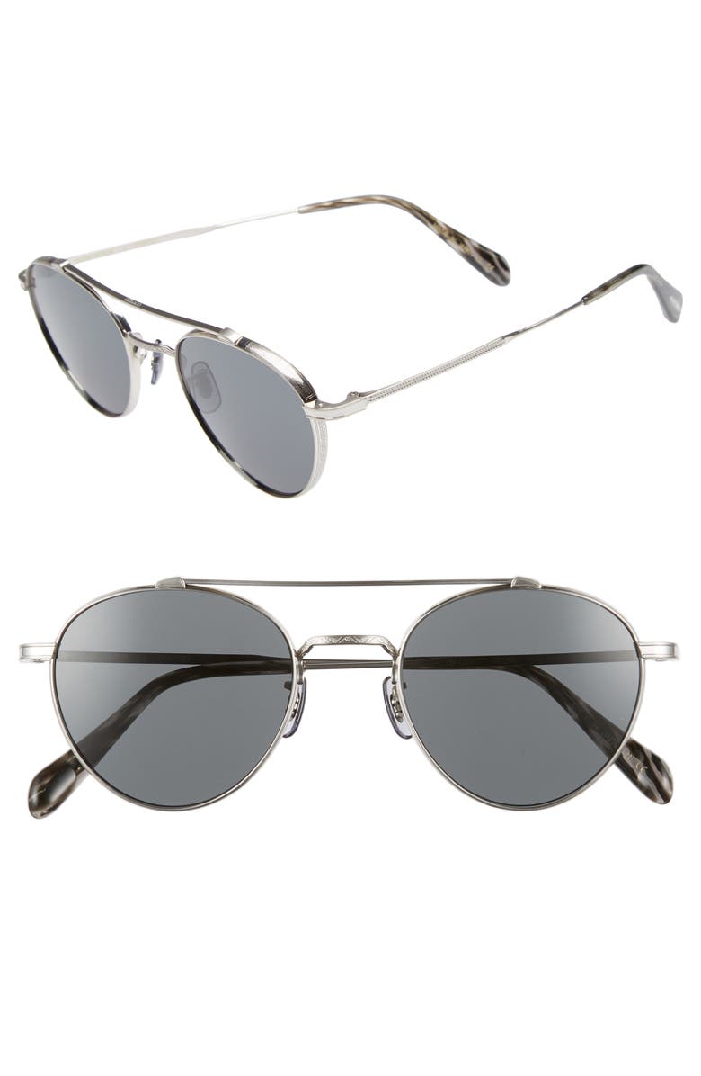 Oliver Peoples Watts 49mm Round Sunglasses, Main, color,