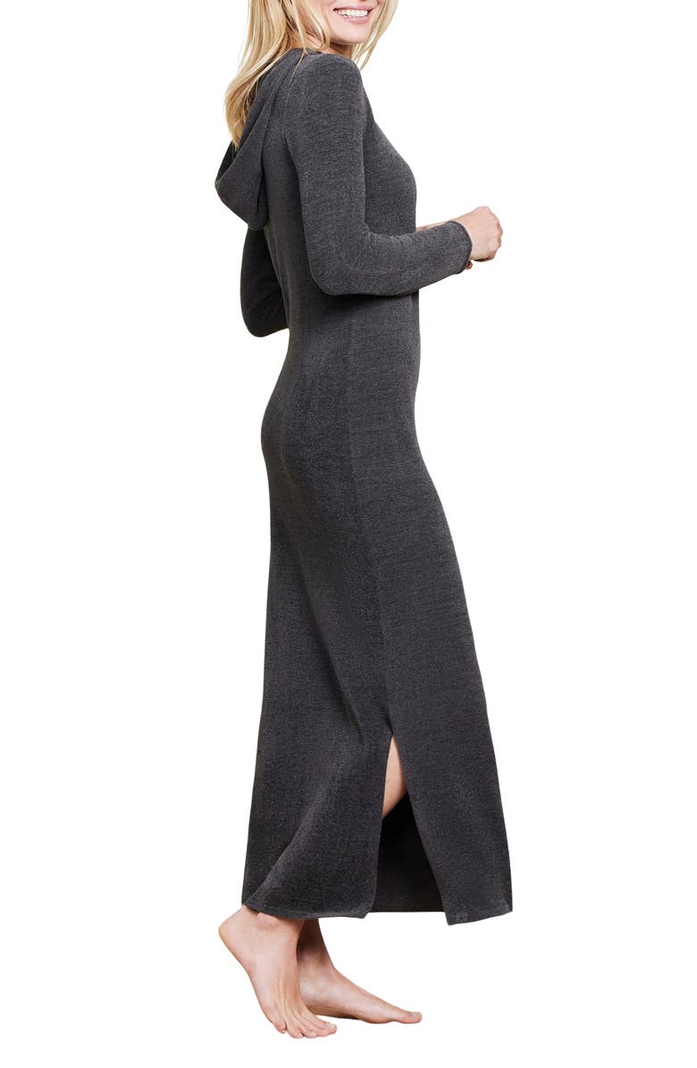 Barefoot Dreams<sup>®</sup> CozyChic<sup>®</sup> Ultra Lite<sup>®</sup> Long Sleeve Hooded Dress, Alternate, color, Carbon