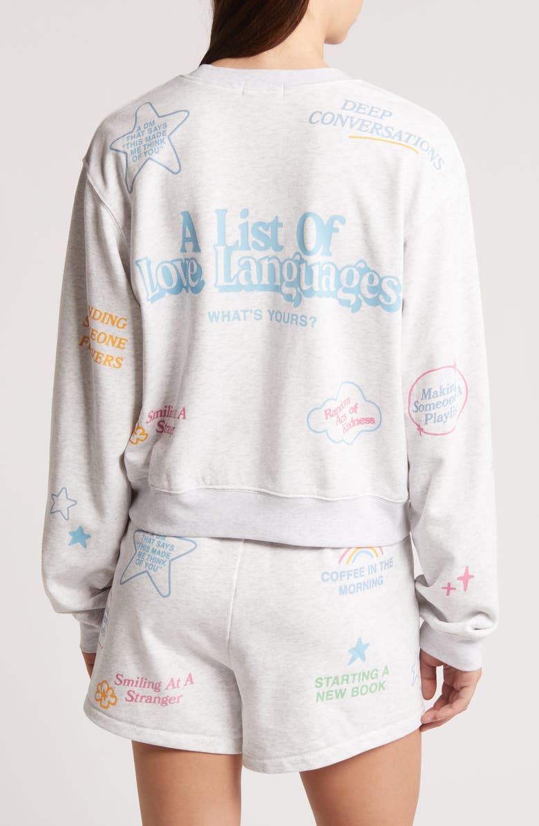 THE MAYFAIR GROUP Love Language Graphic Sweatshirt, Alternate, color, 