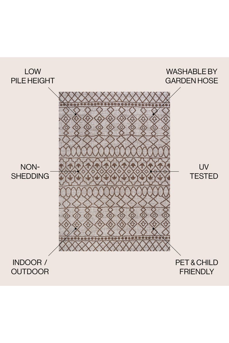 Kafel  Bohemian Indoor/Outdoor Area Rug, Alternate, color, Beige/Brown