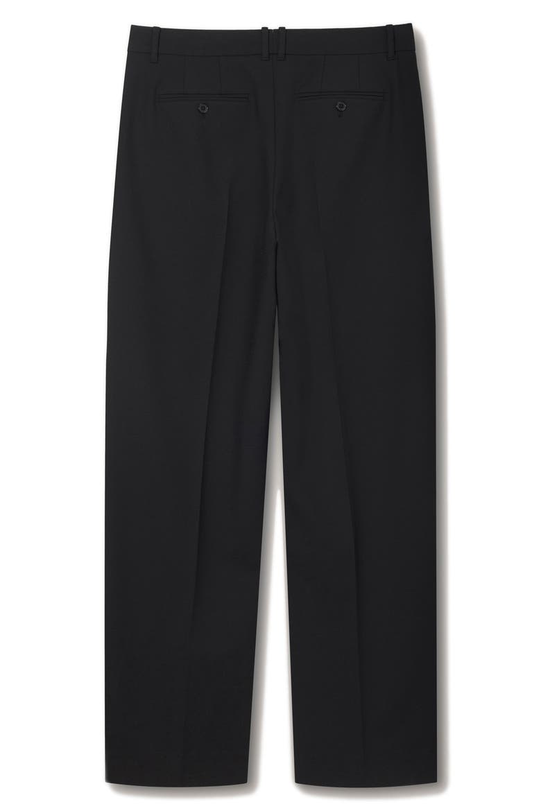 Double Pleated Wide Leg Slacks, Alternate, color, BLACK