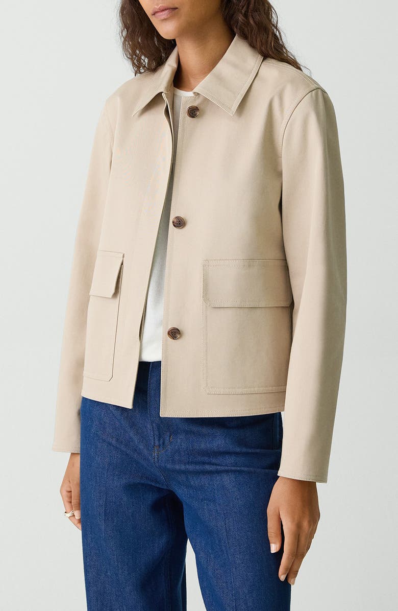 Theory Boxy Stretch Cotton Jacket, Alternate, color, 