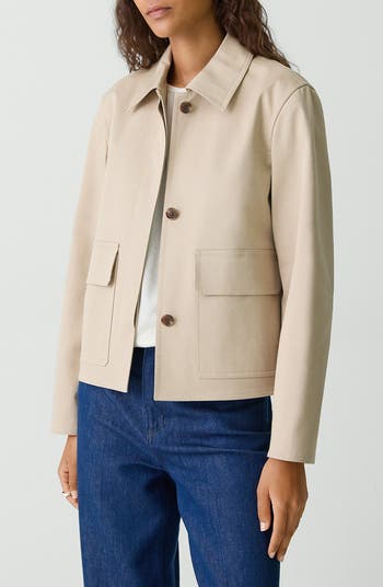 Theory Boxy Stretch Cotton Jacket | Nordstrom