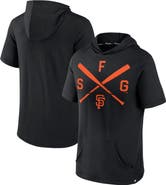 FANATICS Men's Fanatics Black San Francisco Giants Iconic Rebel Short Sleeve Hooded Top