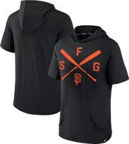 FANATICS Men's Fanatics Black San Francisco Giants Iconic Rebel Short Sleeve Hooded Top