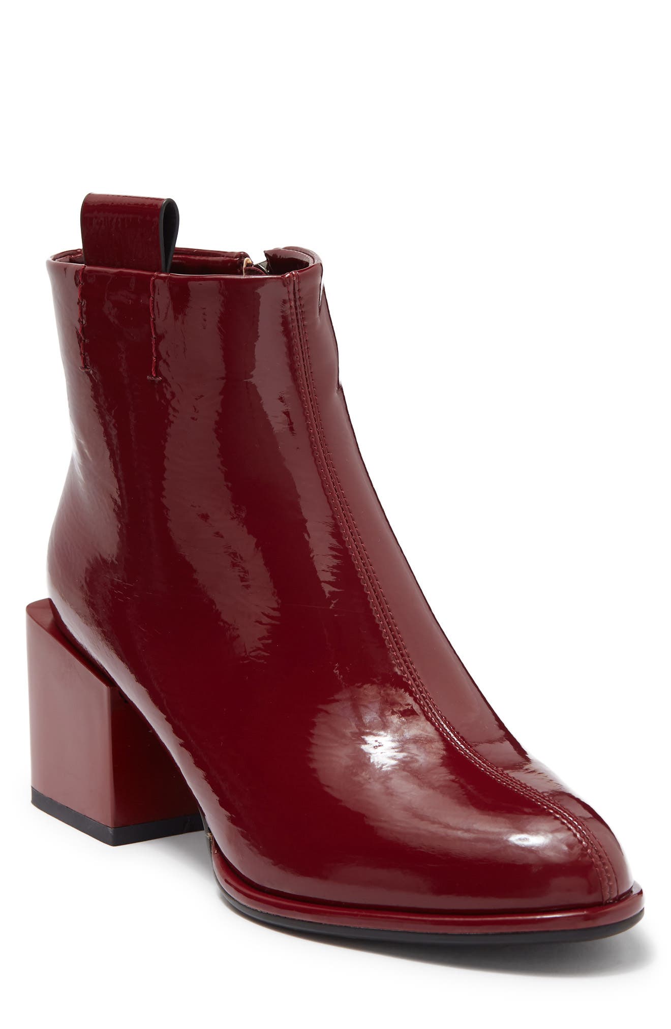 Monty Block Heel Bootie, Main, color, BURGUNDY