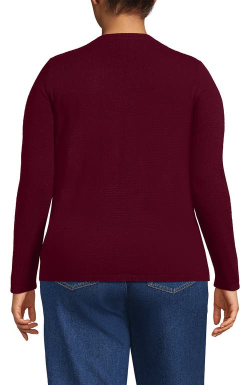 Lands' End Plus Size Cashmere Sweater In Burgundy