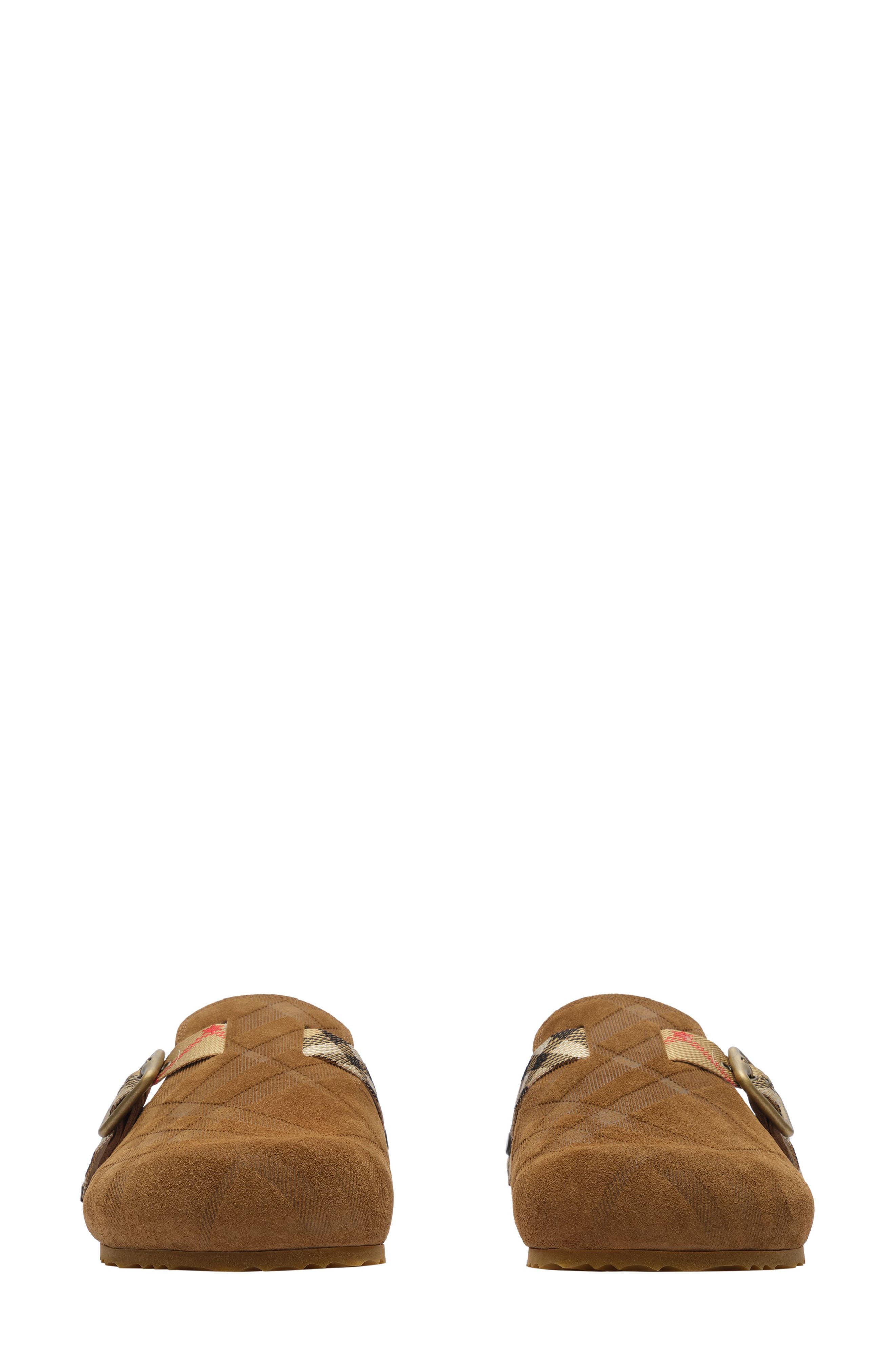 Burberry Urchin Genuine Shearling Mule, Alternate, color, Jute