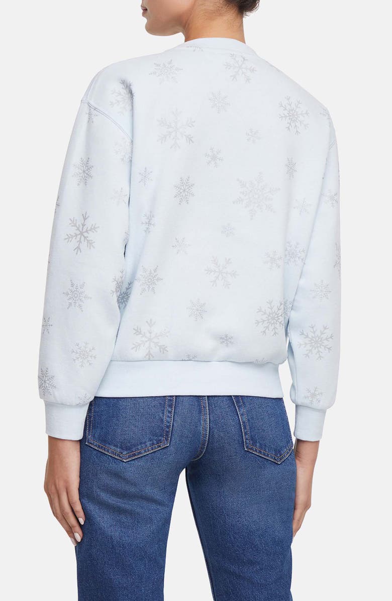 Wildfox Charlie Snowflake Graphic Sweatshirt, Alternate, color, Ballad Blue