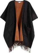 Nordstrom Reversible Pocket Wool & Cashmere Ruana