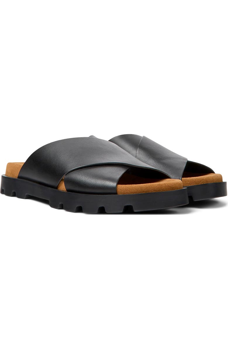 Camper Brutus Slide Sandal, Main, color, Black