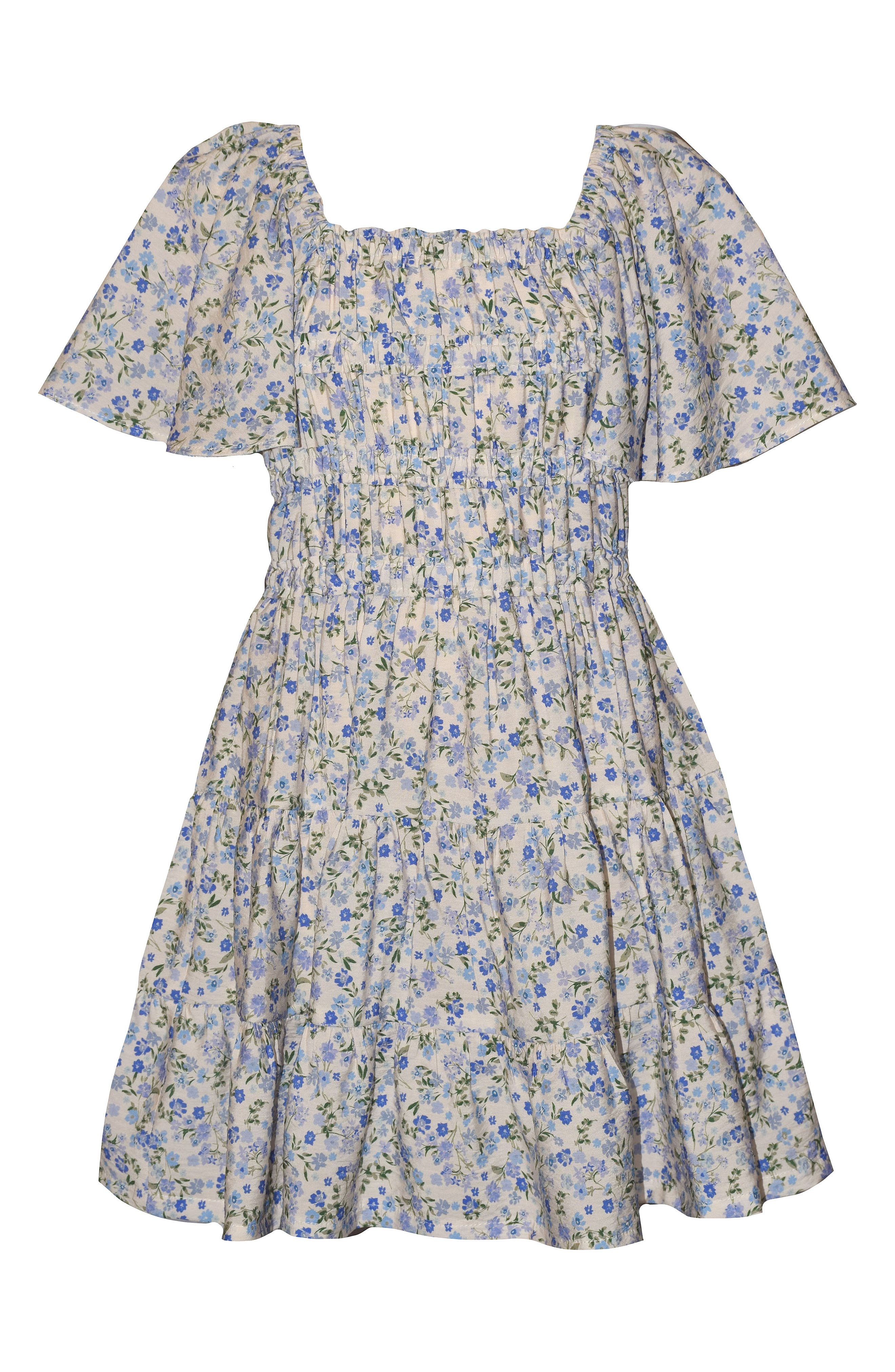 Iris & Ivy Kids' Angel Sleeve Floral Dress