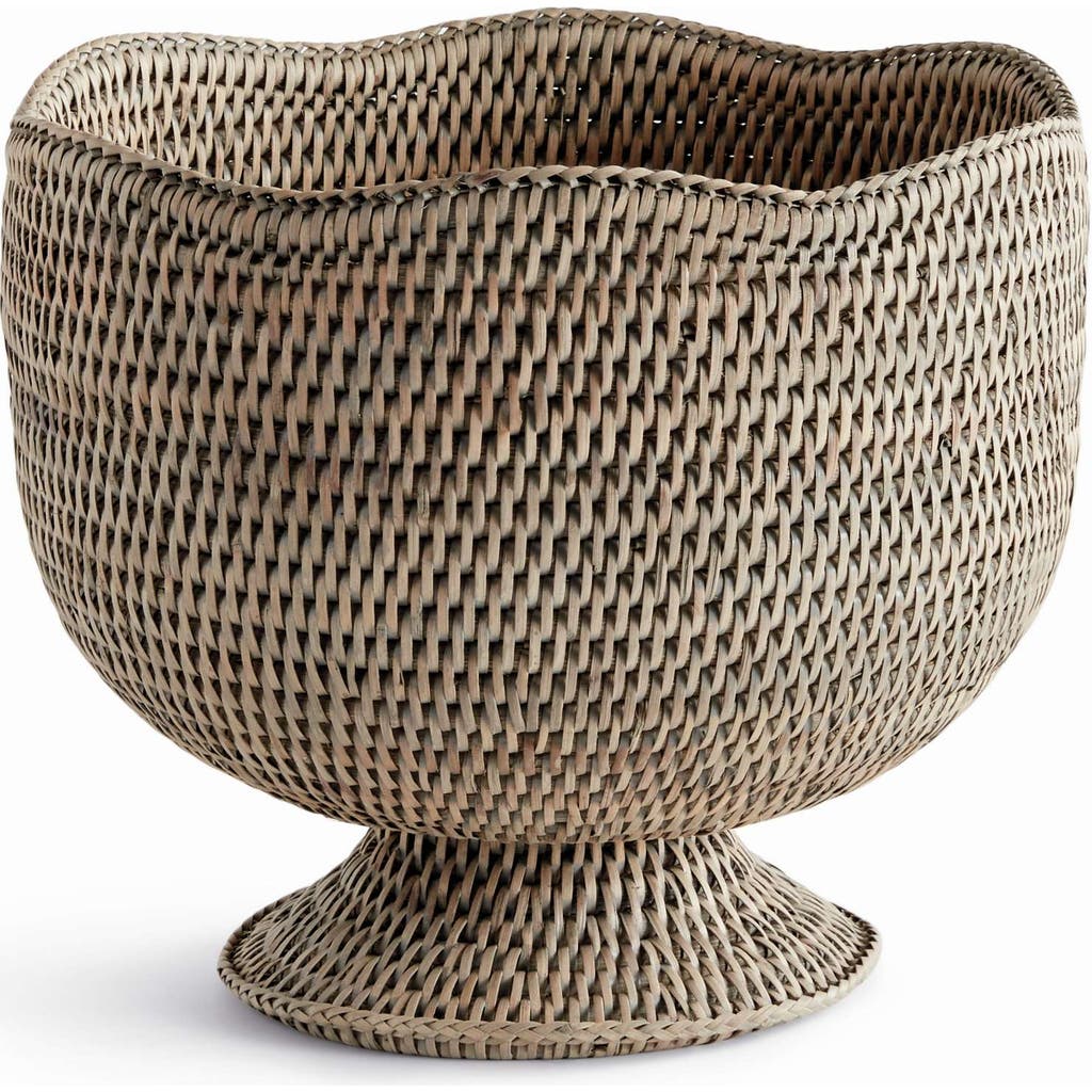 Napa Home & Garden Burma Rattan Footed Cachepot In Brown